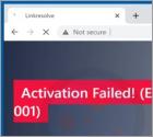 Estafa Emergente "Activation Failed! (Error Code 001)"