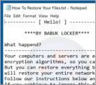 Ransomware "Babuk Locker"