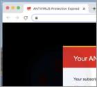 Estafa Emergente "Your ANTIVIRUS Subscription Has Expired"