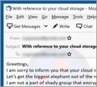 Email Estafa "Your Cloud Storage Was Compromised"