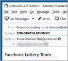 Estafa por correo electrónico de la lotería de Facebook