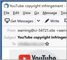 Virus de correo electrónico "YouTube Copyright Infringement Warning"