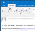 Estafa por correo electrónico "We Have Hacked Your Website"