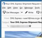 Estafa por correo electrónico "DHL Express Shipment Confirmation"