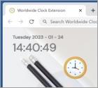 Secuestrador del navegador "Worldwide Clock Extension"