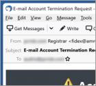 Estafa por correo electrónico "Account Termination Request"