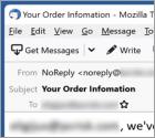 Estafa por correo electrónico "Order Information"
