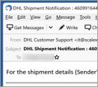 Estafa por correo electrónico "DHL Shipment Details"