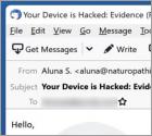 Estafa por correo electrónico "We Hacked & Extracted Information From Your Device"