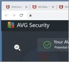 Estafa de ventana emergente "AVG Security"