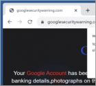 Estafa de ventanas emergentes "Your Google Account Has Been Locked!"