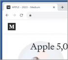 Estafa de ventanas emergentes "Apple Crypto Giveaway"