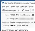 Estafa por correo electrónico "Recovered Stolen Funds And Crypto Currency"