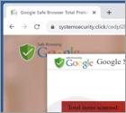 Estafa emergente "Google Safe Browser Total Protection"