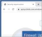 Estafa de ventanas emergentes "Firewall Update Required"