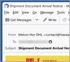 Estafa por correo electrónico "DHL Express - Incomplete Delivery Address"