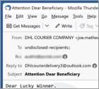 Estafa por correo electrónico "DHL Lottery"