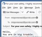 Estafa por correo electrónico You Are Now On The Radar Of An International Group Of Hackers