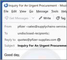 Estafa por correo electrónico Pfizer Supply