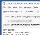 Estafa por correo electrónico SKY LOTTO