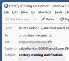 Estafa por correo electrónico 2026 FIFA World Cup Lottery