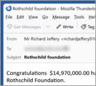 Estafa por correo electrónico Rothschild Foundation
