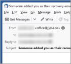 Estafa por correo electrónico Someone Added You As Their Recovery