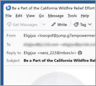 Estafa por correo electrónico Binance Charity - California Wildfires Fundraiser