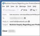 Estafa por correo electrónico Inquire About Your Product/Service