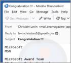 Estafa por correo electrónico Microsoft And AOL Sweepstakes