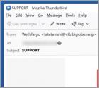 Estafa por correo electrónico Wells Fargo - Account Suspended