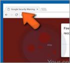 Estafa Google Security Warning