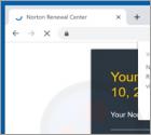 Estafa en ventana emergente Norton Subscription Has Expired Today