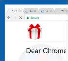 Estafa en pop-up Dear Chrome User, Congratulations!