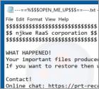 Ransomware "njkwe RaaS corporation"