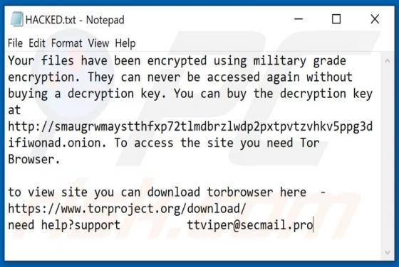 Ransomware Smaug