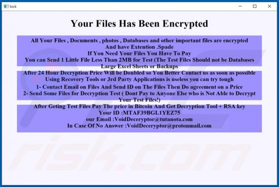 Ransomware Spade