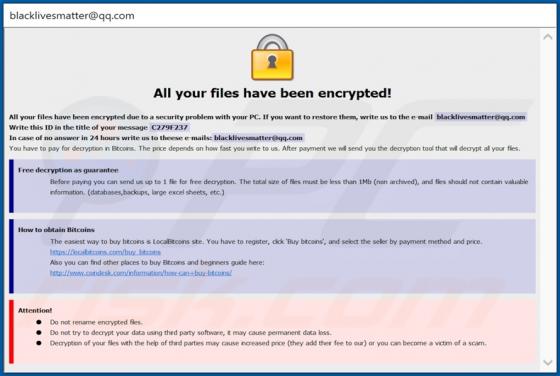 Ransomware Blm