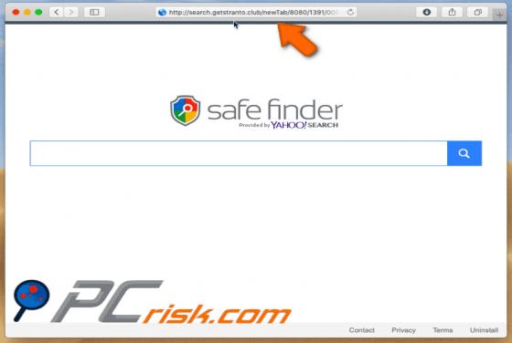 Redirección Search.getstranto.club (Mac)