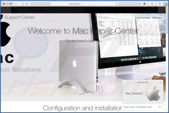 Estafa Emergente "Mac Repair Center" (Mac)