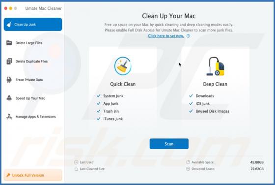 Aplicación No Deseada "Umate Mac Cleaner" (Mac)