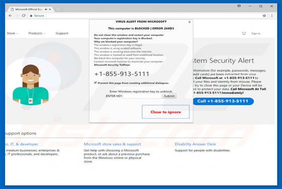 Estafa Emergente "ERROR 268D3"