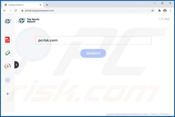 Secuestrador de Navegador TopSportsSearch