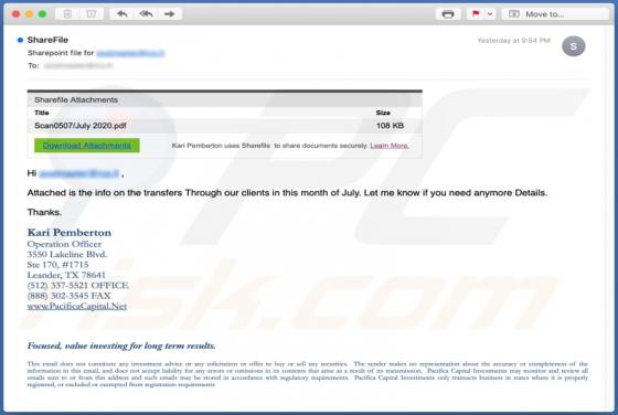 Estafa por Email SharePoint