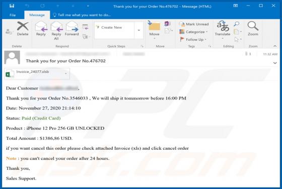 Virus Por Email iPhone 12