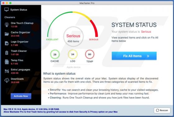Aplicación No Deseada "Macfaster Pro" (Mac)