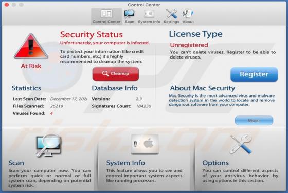 Aplicación No Deseada "Mac Security" (Mac)