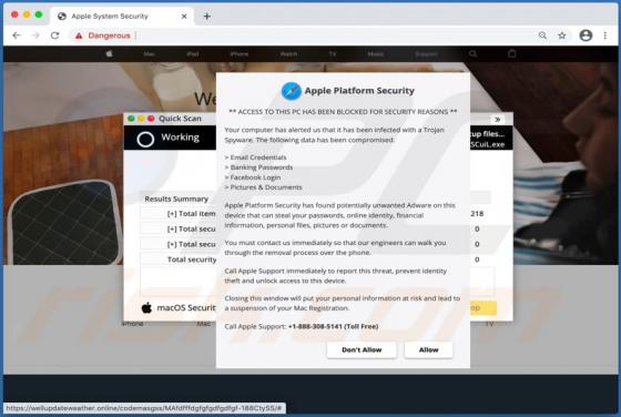 Estafa Emergente "Apple Platform Security" (Mac)