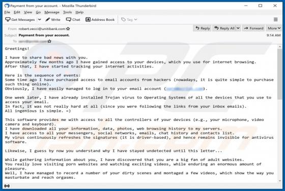 Email Estafa "I Have To Share Bad News With You"