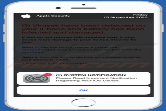 Estafa Emergente "(3) Viruses Have Been Detected On Your IPhone" (Mac)